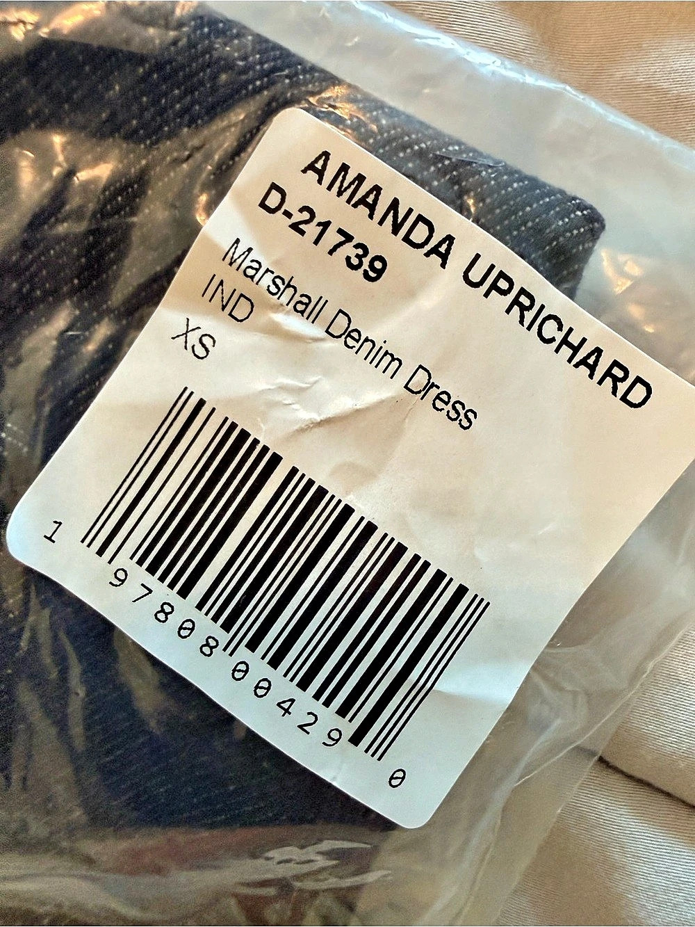 Amanda Uprichard Marshall Denim Mini Dress XS NWT Dark Wash - Picture 4 of 6
